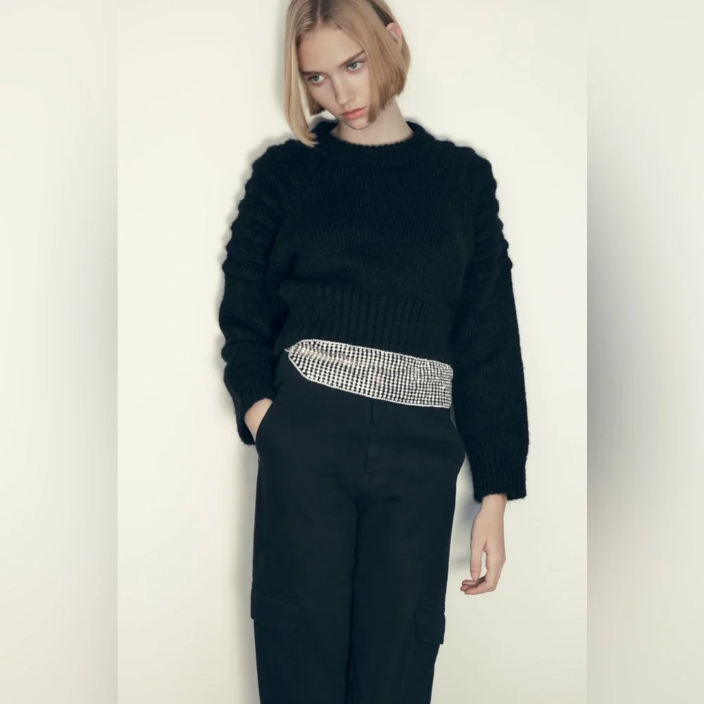 ZARA Rhinestone Belt